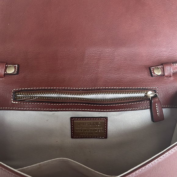 Valentino by Mario Valentino - Brown Leather ‘Lena’ Cross Body/Clutch - Picture 4 of 10